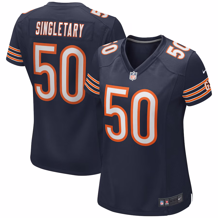 Women's Chicago Bears Mike Singletary Nike Navy Game Retired Player Jersey - Jersey