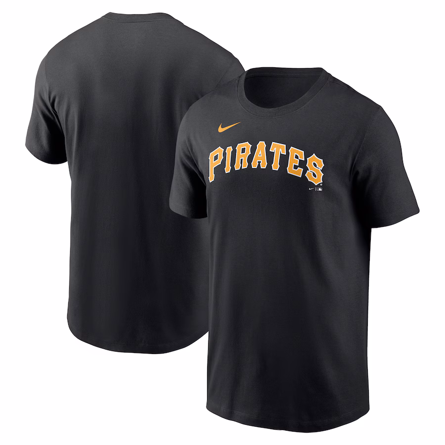 Men's Pittsburgh Pirates Nike Black Fuse Wordmark T-Shirt - Jersey