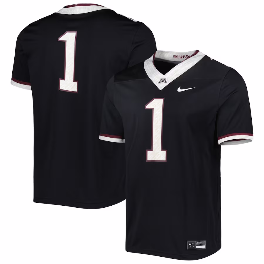 #1 Minnesota Golden Gophers Nike Untouchable Football Jersey - Black - Jersey