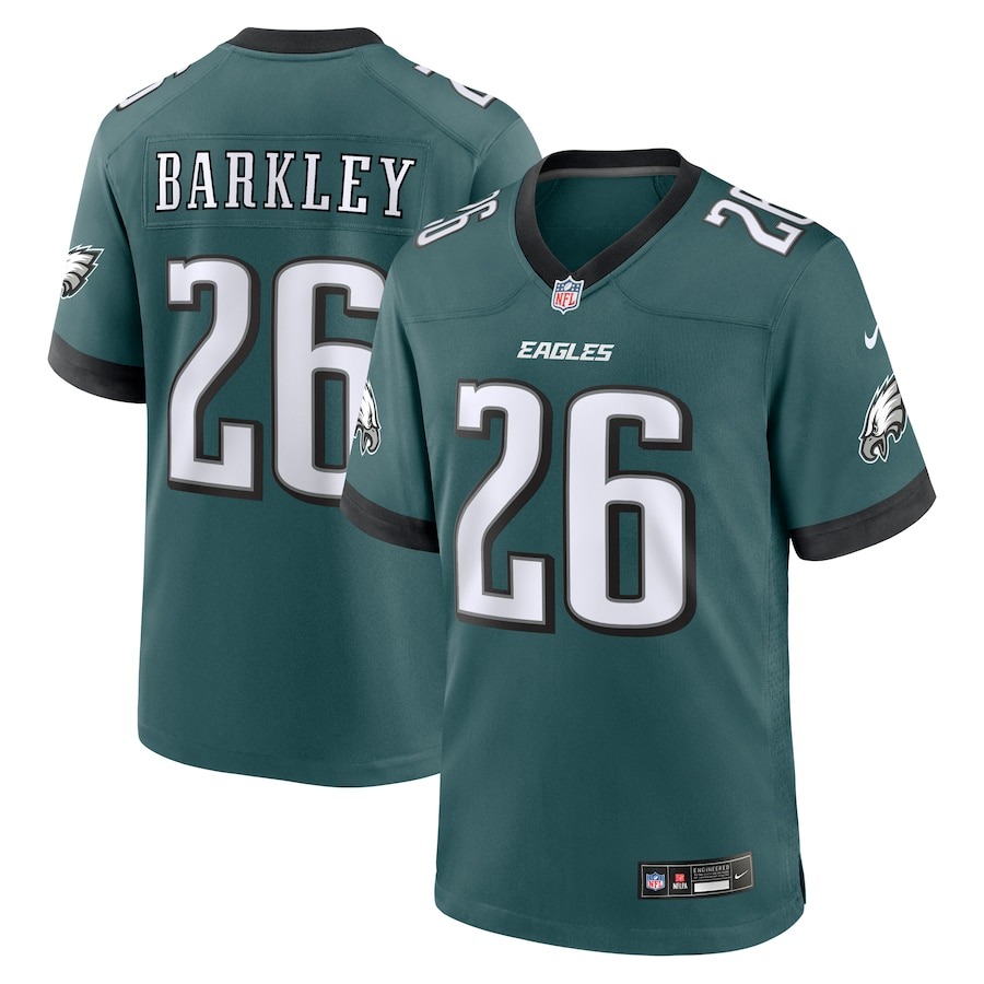 Men's Philadelphia Eagles Saquon Barkley Nike Midnight Green Game Player Jersey - Jersey