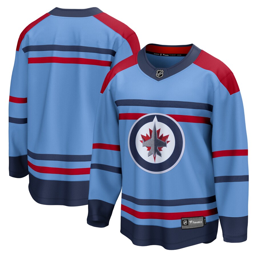 Men's Winnipeg Jets  Fanatics Branded Light Blue Anniversary Premier Breakaway Jersey - Jersey