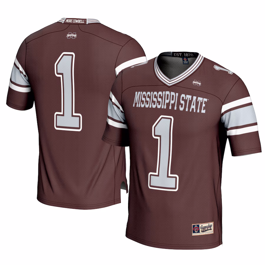 Men's GameDay Greats #1 Maroon Mississippi State Bulldogs Football Jersey - Jersey