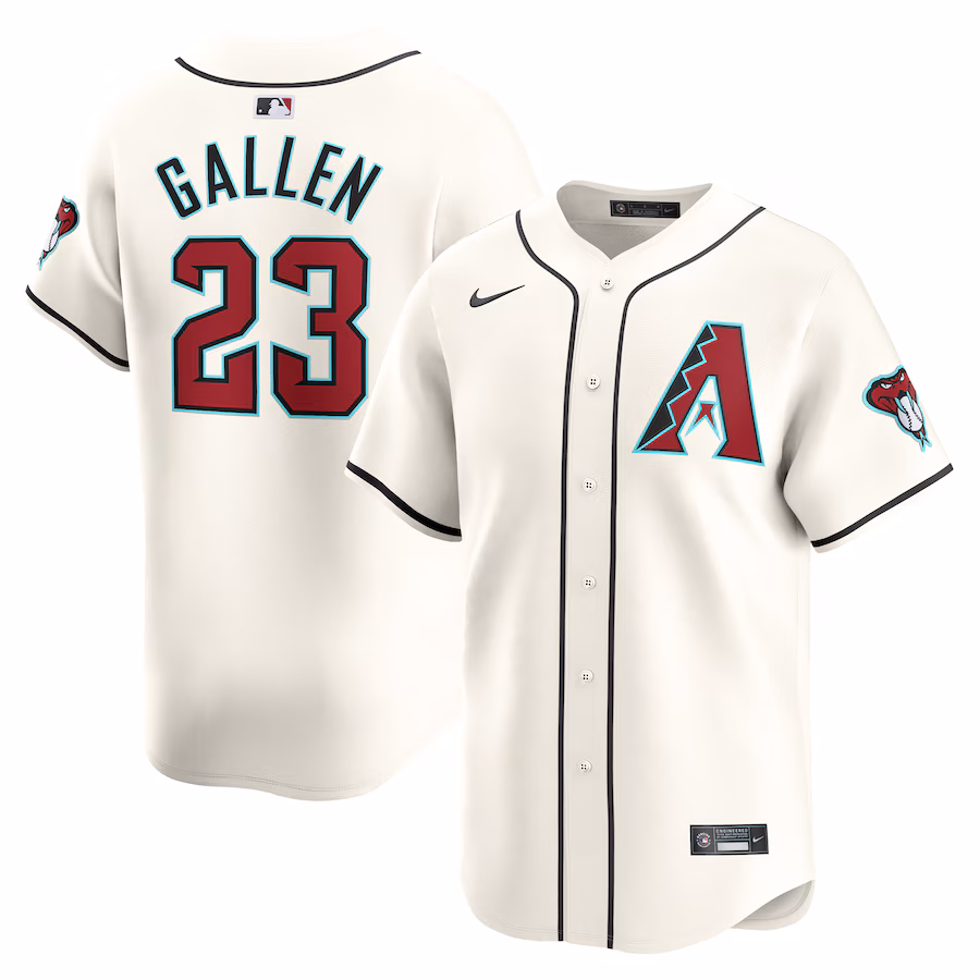 Men's Arizona Diamondbacks Zac Gallen Nike White Home Limited Player Jersey - Jersey