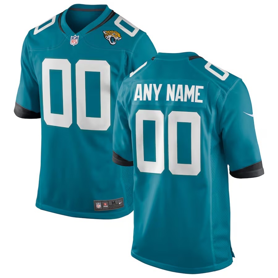 Men's Jacksonville Jaguars Nike Teal Custom Team Game Jersey - Jersey