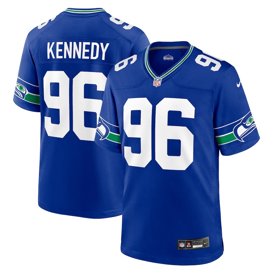 Men's Seattle Seahawks Cortez Kennedy Nike Royal Throwback Retired Player Game Jersey - Jersey
