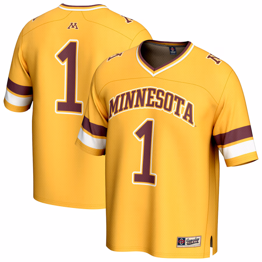 Youth GameDay Greats #1 Gold Minnesota Golden Gophers Collegiate Football Fashion Jersey - Jersey