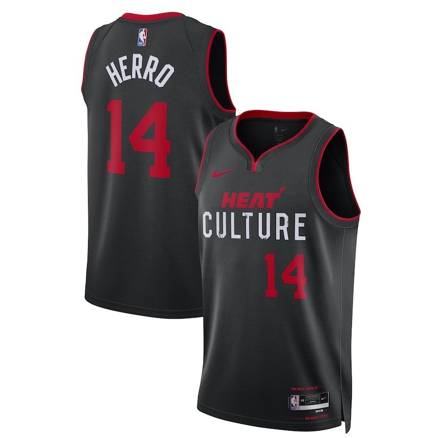 Unisex Miami Heat Tyler Herro Nike Black 2023/24 Swingman Jersey - City Edition - Jersey