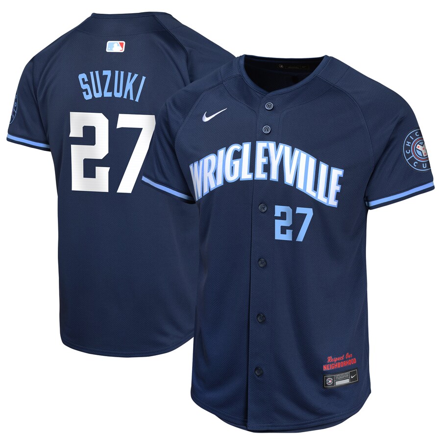 Youth Chicago Cubs Seiya Suzuki Nike Navy City Connect Limited Player Jersey - Jersey