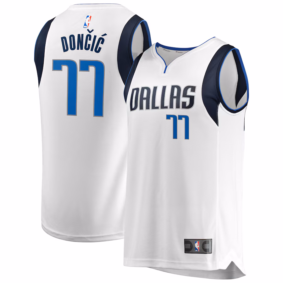 Luka Doncic Dallas Mavericks Fanatics Fast Break Men's Replica Jersey - Association Edition - White - Jersey