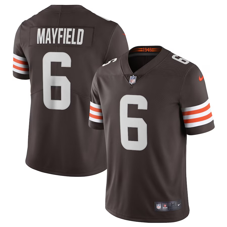 Men's Cleveland Browns Baker Mayfield Nike Brown Vapor Limited Player Jersey - Jersey