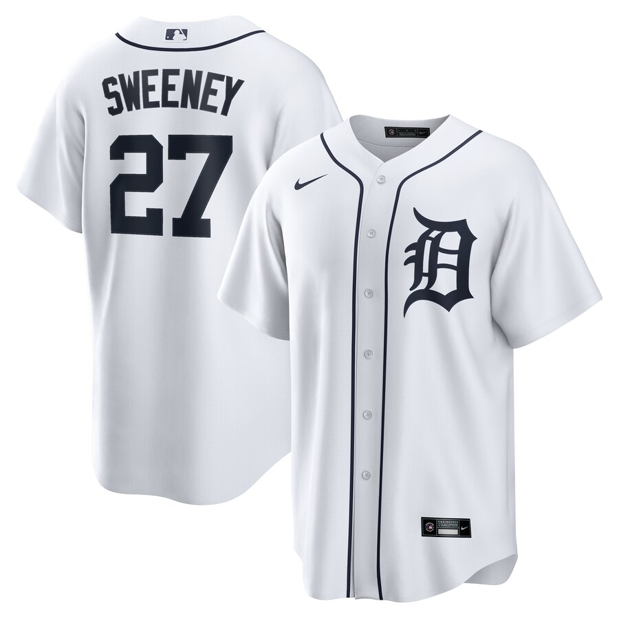 Men's Detroit Tigers Trey Sweeney Nike White Home Replica Jersey - Jersey