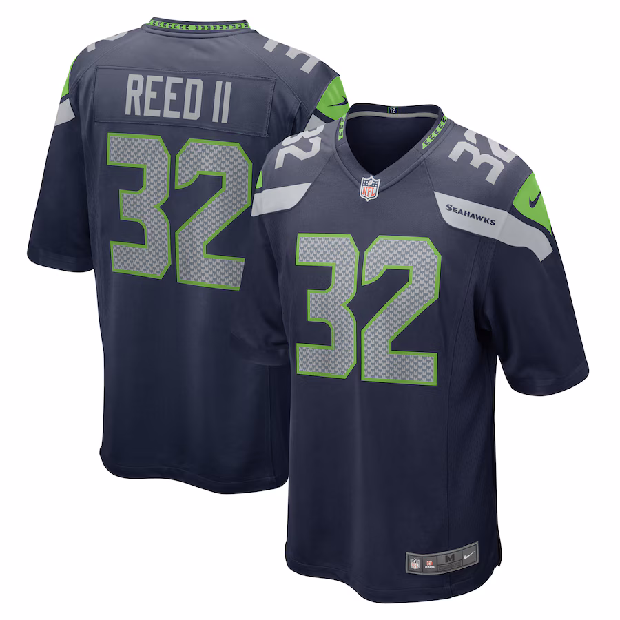 Men's Seattle Seahawks Jerrick Reed II Nike College Navy  Game Jersey - Jersey