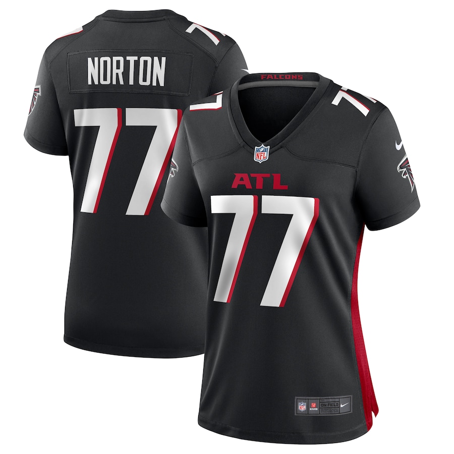 Women's Atlanta Falcons Storm Norton Nike  Black  Game Jersey - Jersey