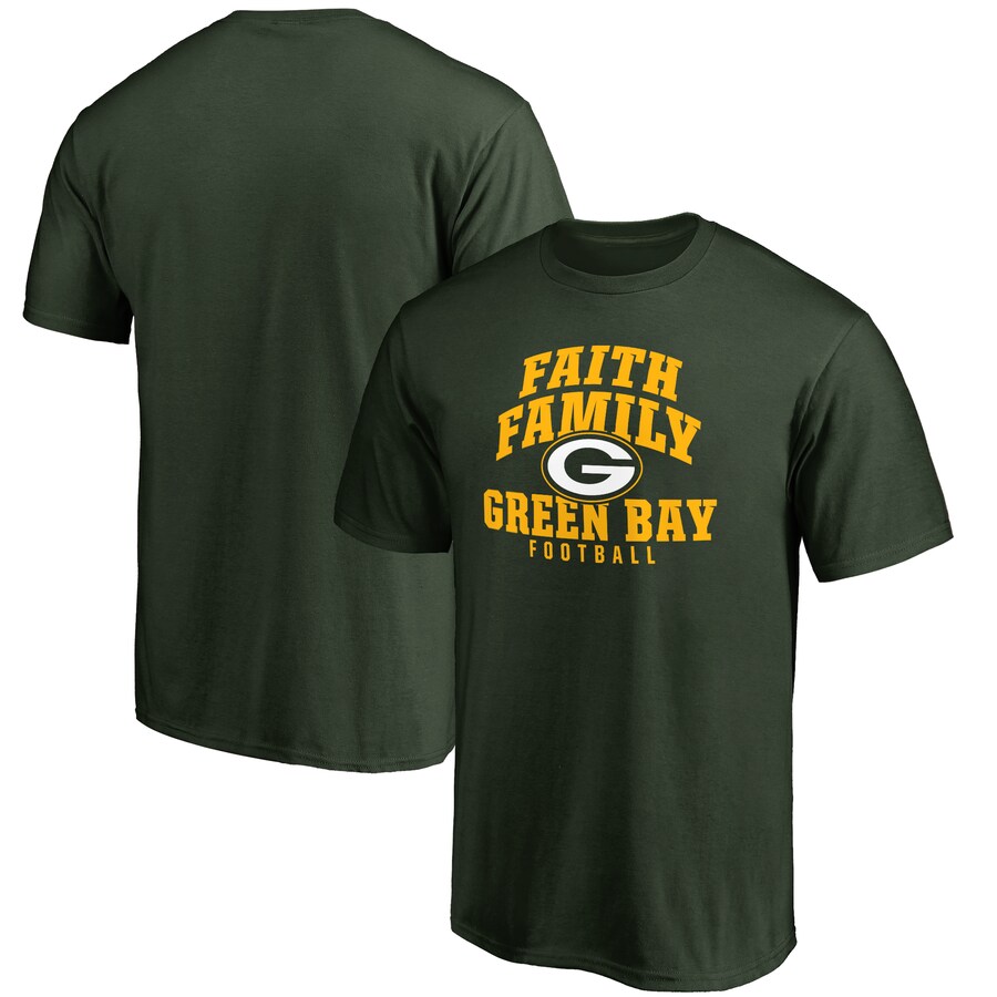 Men's Green Bay Packers Green Faith Family T-Shirt - Jersey