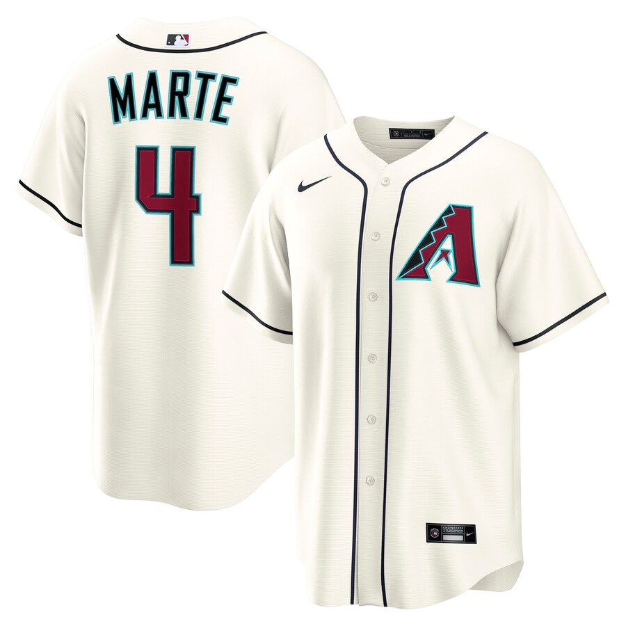 Men's Arizona Diamondbacks Ketel Marte Nike Cream Home Replica Jersey - Jersey
