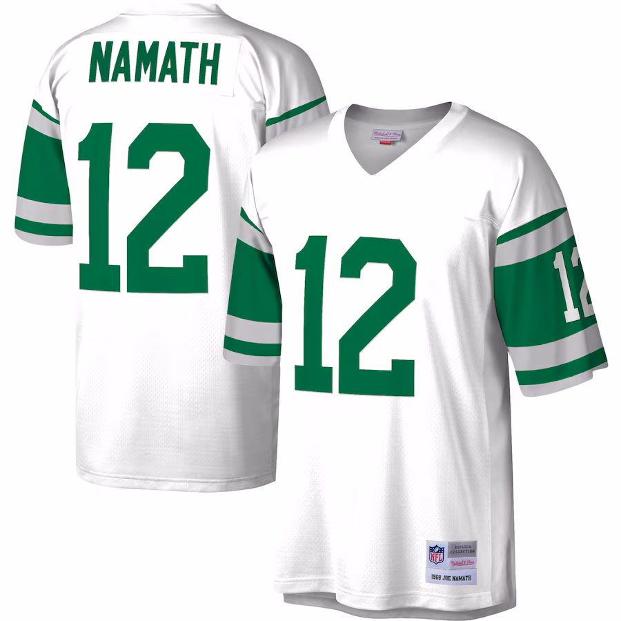 Men's New York Jets Joe Namath Mitchell & Ness White Legacy Replica Jersey - Jersey