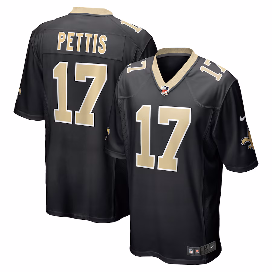 Men's New Orleans Saints Dante Pettis Nike Black Game Jersey - Jersey