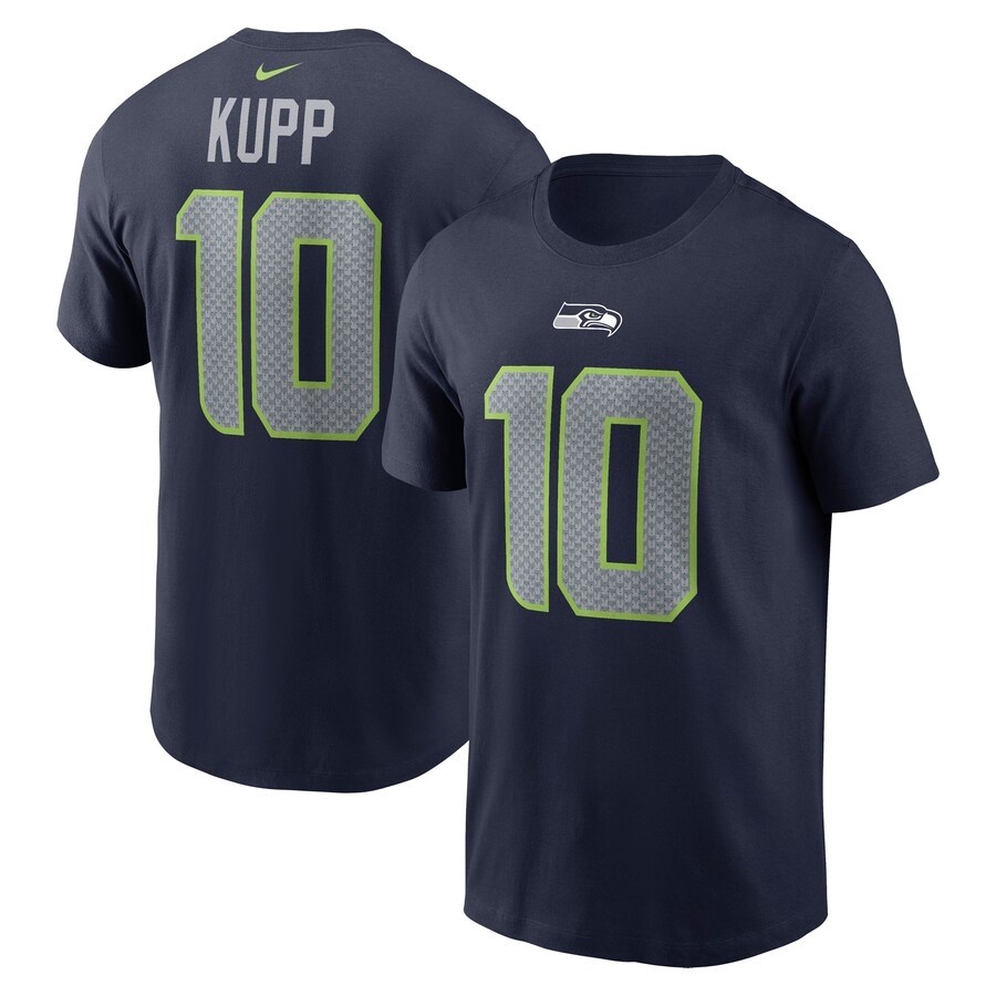Men's Seattle Seahawks Cooper Kupp Nike College Navy Player Name & Number T-Shirt - Jersey