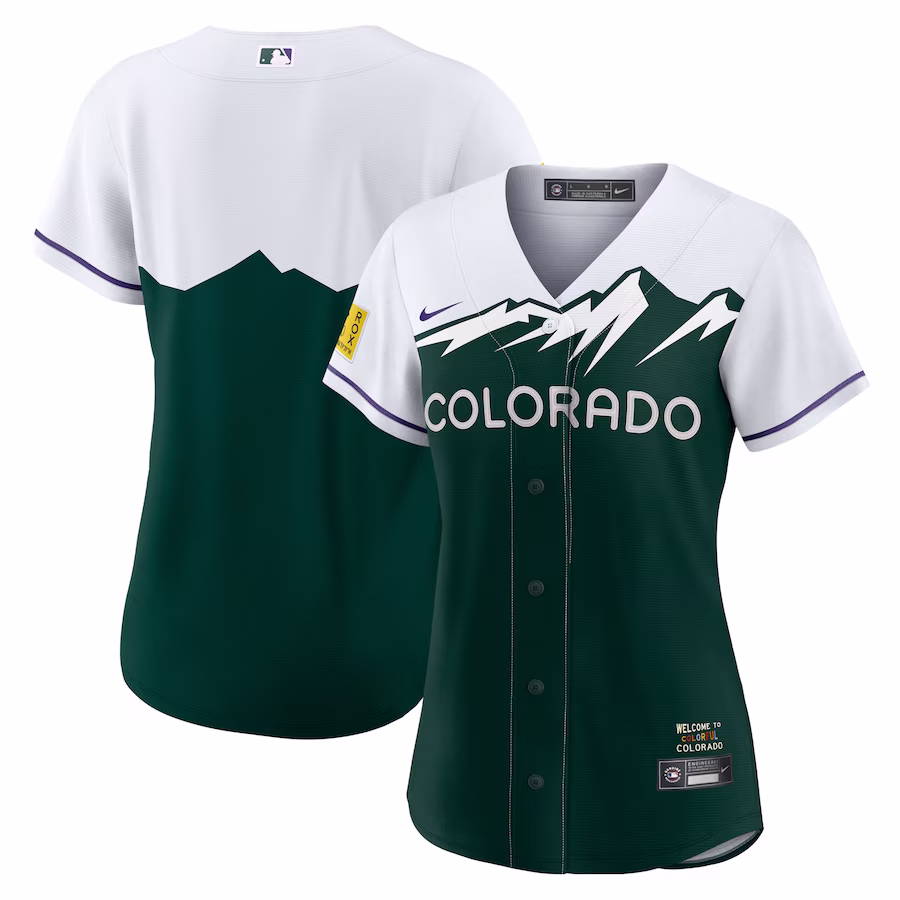 Women's Colorado Rockies Nike White/Forest Green City Connect Replica Team Jersey - Jersey