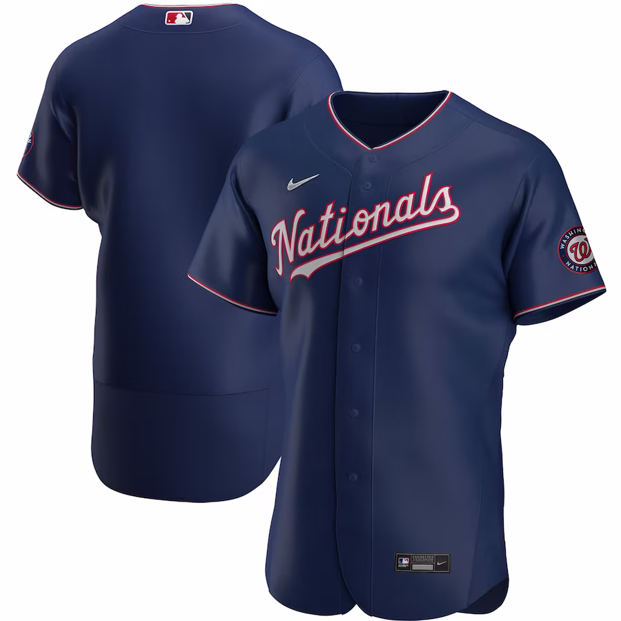 Men's Washington Nationals Nike Navy Alternate Authentic Team Jersey - Jersey