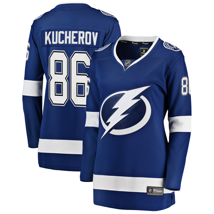 Women's Tampa Bay Lightning Nikita Kucherov Fanatics Branded Blue Premier Breakaway Player Jersey - Jersey