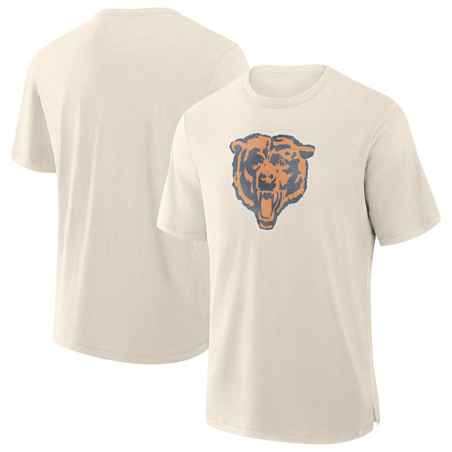 Men's Chicago Bears  Fanatics Cream Slub T-Shirt - Jersey