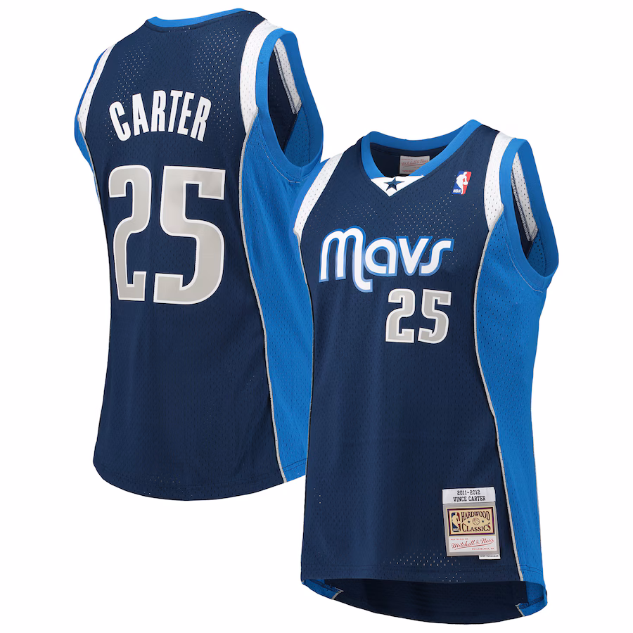 Men's Dallas Mavericks Vince Carter Mitchell & Ness Navy 2011/12 Hardwood Classics Swingman Jersey - Jersey