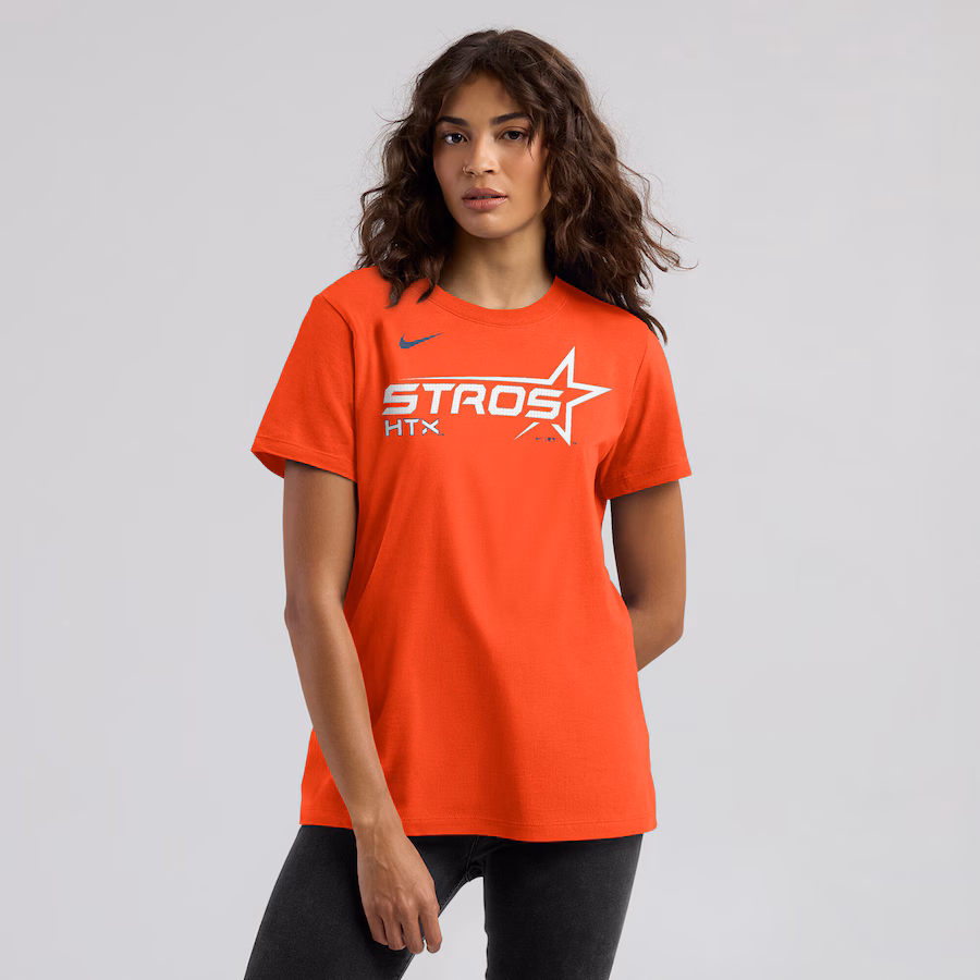 Women's Houston Astros Nike Orange 2025 City Connect Wordmark T-Shirt - Jersey