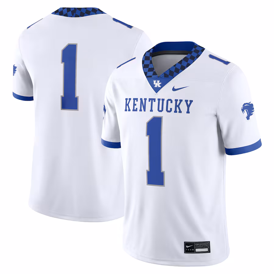 Men's Nike #1 White Kentucky Wildcats Game Jersey - Jersey