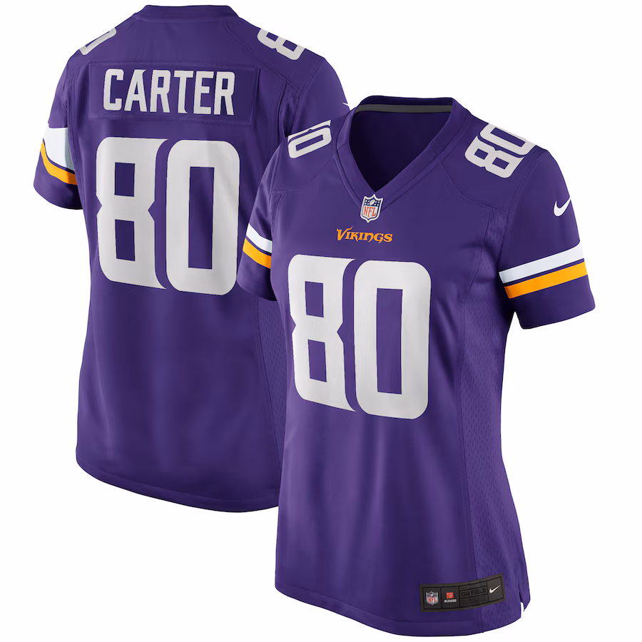 Women's Minnesota Vikings Cris Carter Nike Purple Game Retired Player Jersey - Jersey