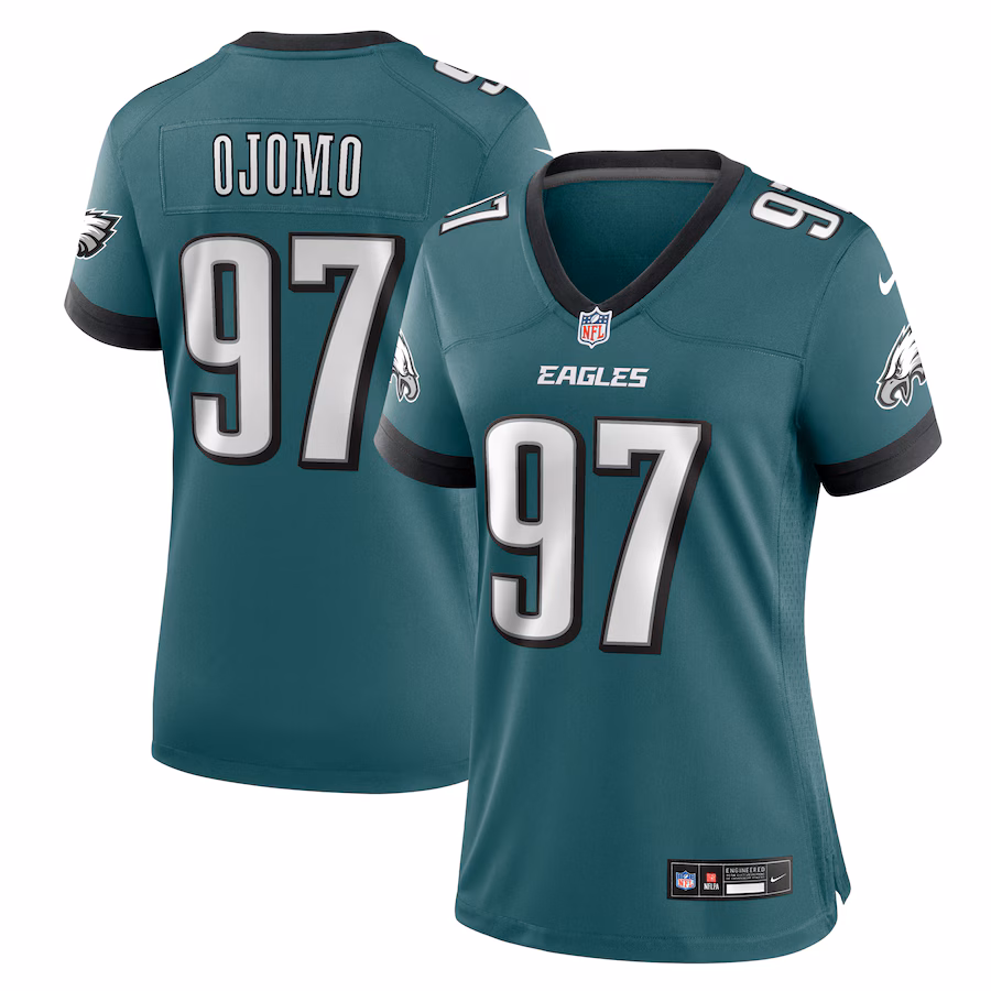 Women's Philadelphia Eagles Moro Ojomo Nike Midnight Green Team Game Jersey - Jersey