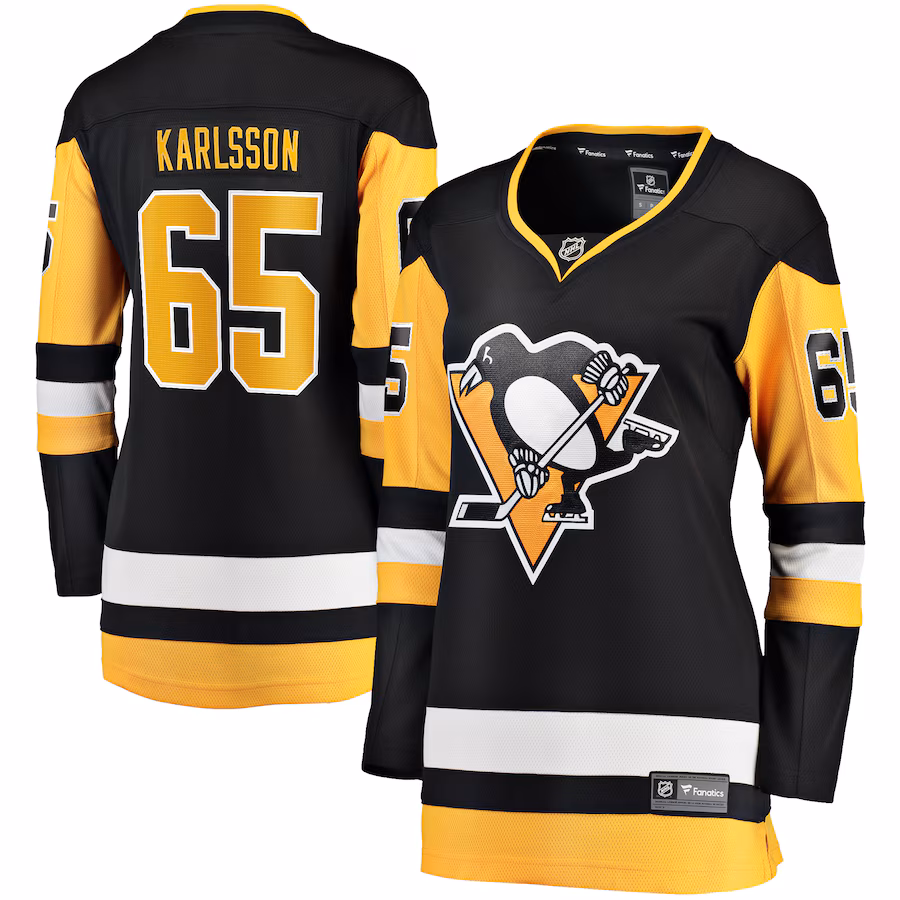 Women's Pittsburgh Penguins Erik Karlsson Fanatics Black Home Breakaway Jersey - Jersey