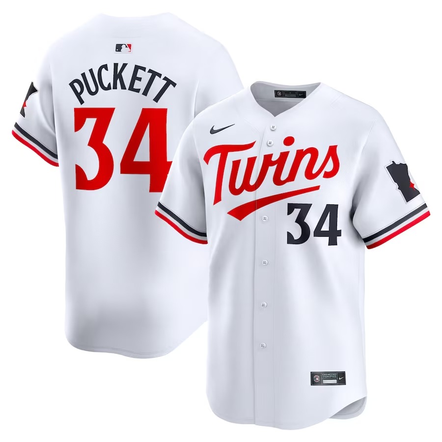 Men's Minnesota Twins Kirby Puckett Nike White Home Limited Player Jersey - Jersey