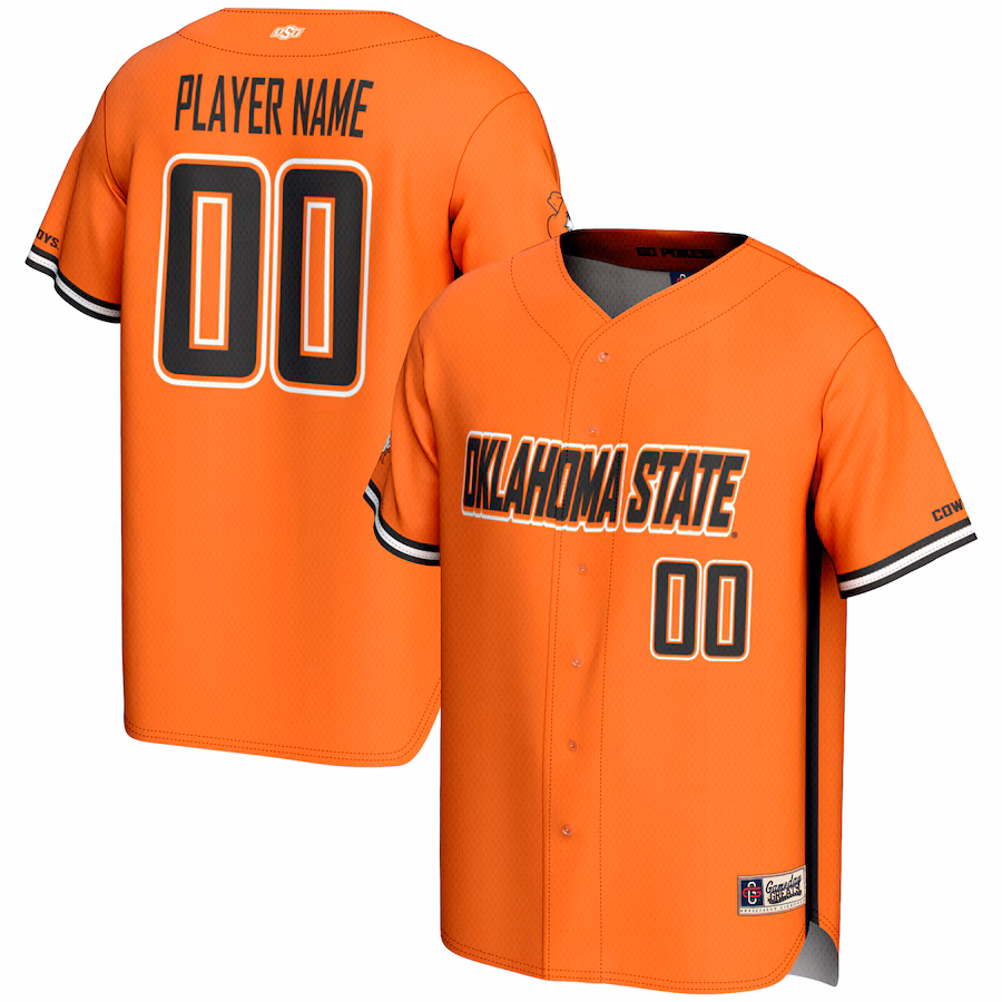 Oklahoma State Cowboys GameDay Greats Youth NIL Pick-A-Player Lightweight Baseball Jersey - Orange - Jersey