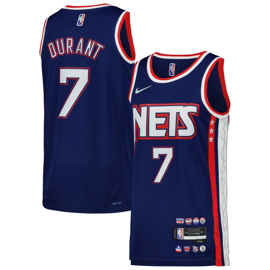 Men's Brooklyn Nets Kevin Durant Nike Blue Swingman Player Jersey - City Edition - Jersey