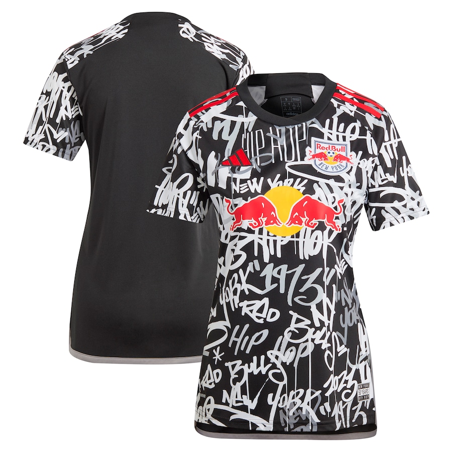 Women's New York Red Bulls  adidas Black 2023 Freestyle Replica Jersey - Jersey