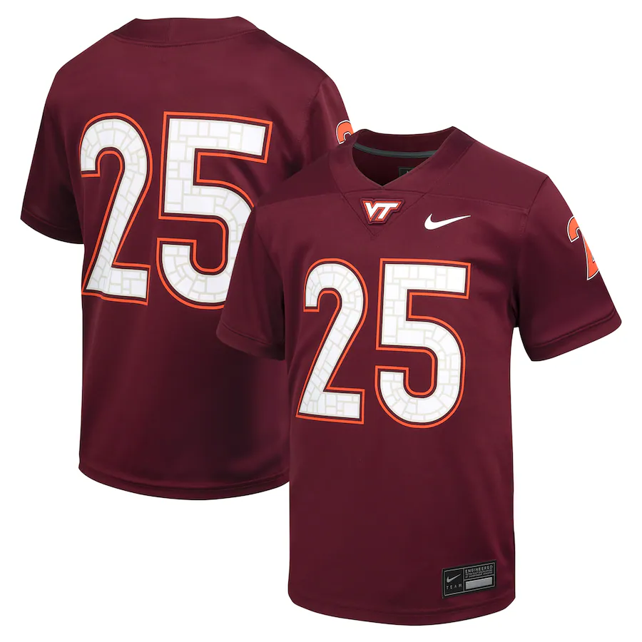 Youth Nike #25 Maroon Virginia Tech Hokies Untouchable Football Jersey - Jersey