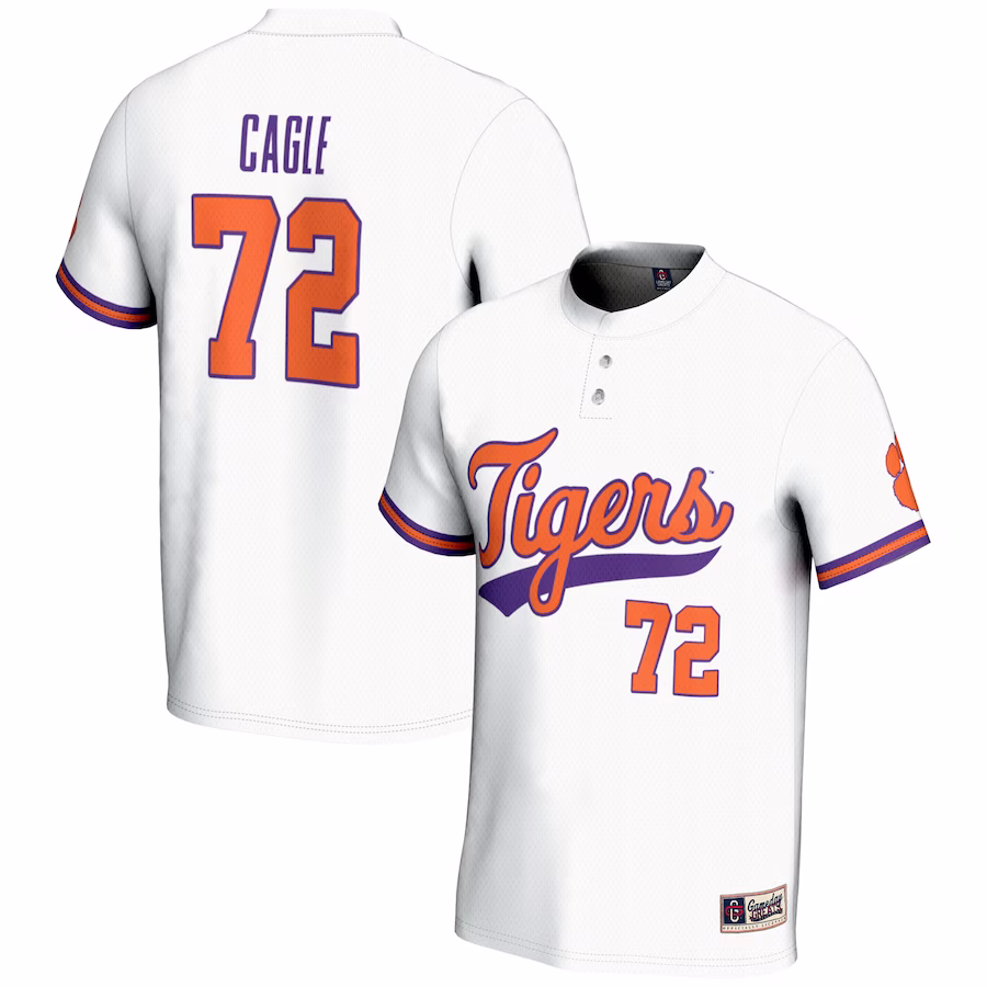 Valerie Cagle Clemson Tigers GameDay Greats Youth NIL Lightweight Softball Fashion Jersey - White - Jersey