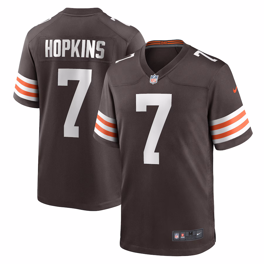 Men's Cleveland Browns Dustin Hopkins Nike  Brown Team Game Jersey - Jersey