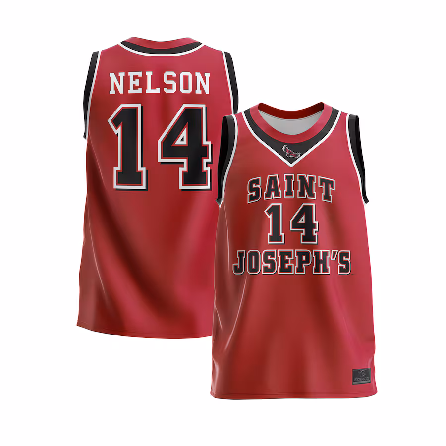 Youth ProSphere Jameer Nelson Crimson Saint Joseph's Hawks Lightweight Throwback Basketball Jersey - Jersey
