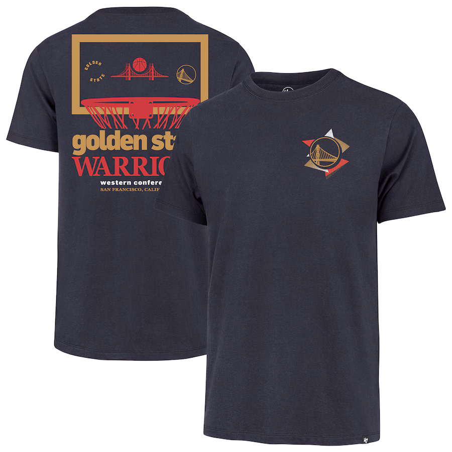 Men's Golden State Warriors  '47 Navy City Edition Backboard Franklin T-Shirt - Jersey