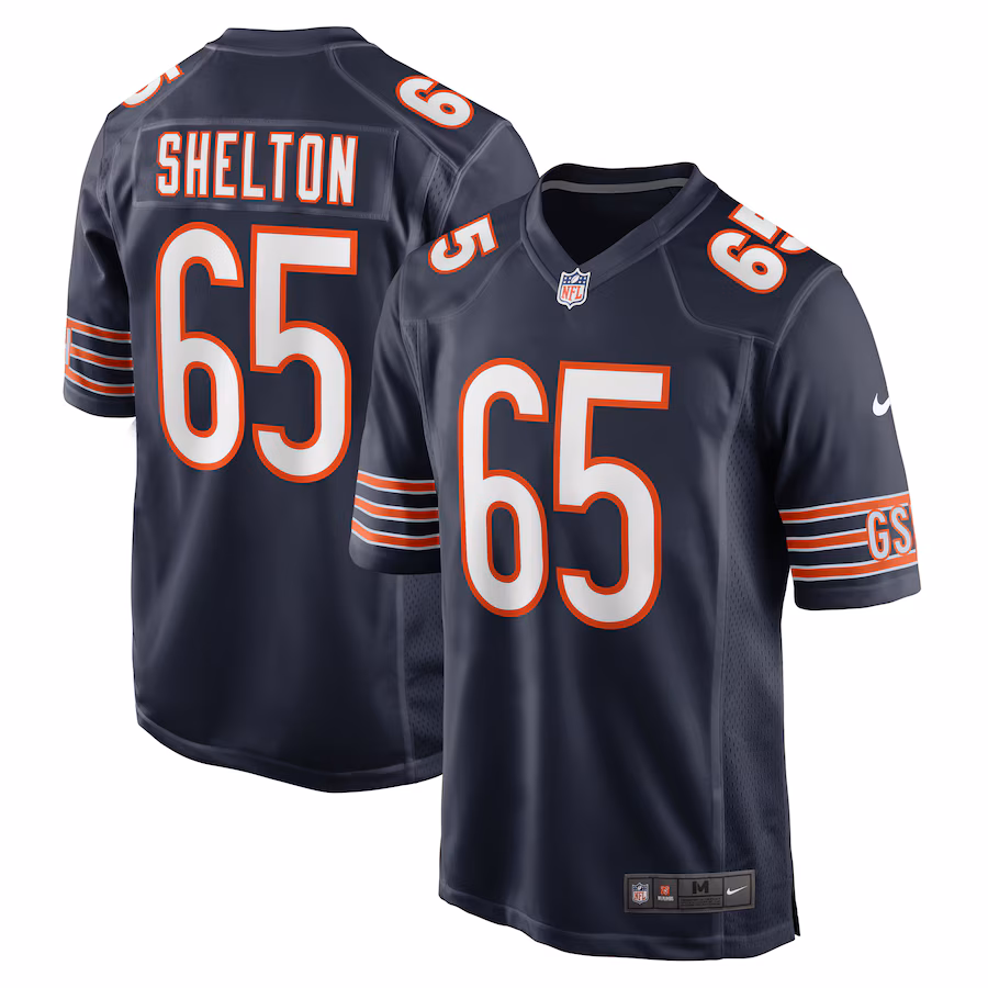 Men's Chicago Bears Coleman Shelton Nike  Navy  Game Jersey - Jersey