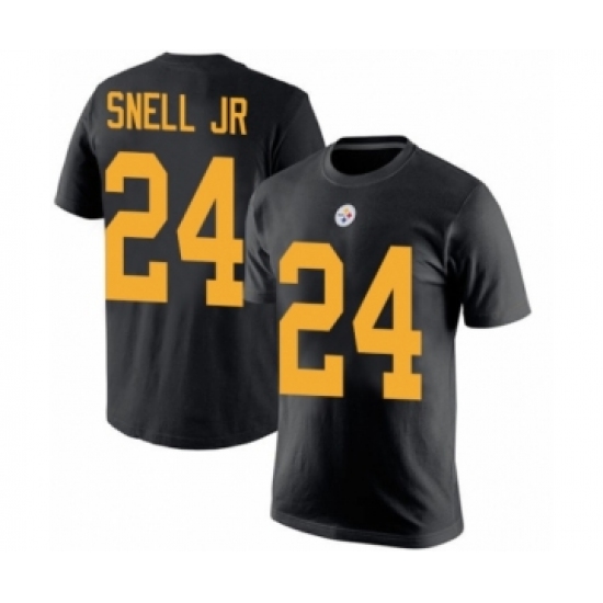 Pittsburgh Steelers #24 Benny Snell Jr. Black Rush Pride Name & Number T-Shirt - Jersey
