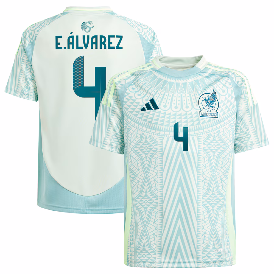 Youth Mexico National Team Edson Alvarez adidas Green 2024 Away Replica Player Jersey - Jersey