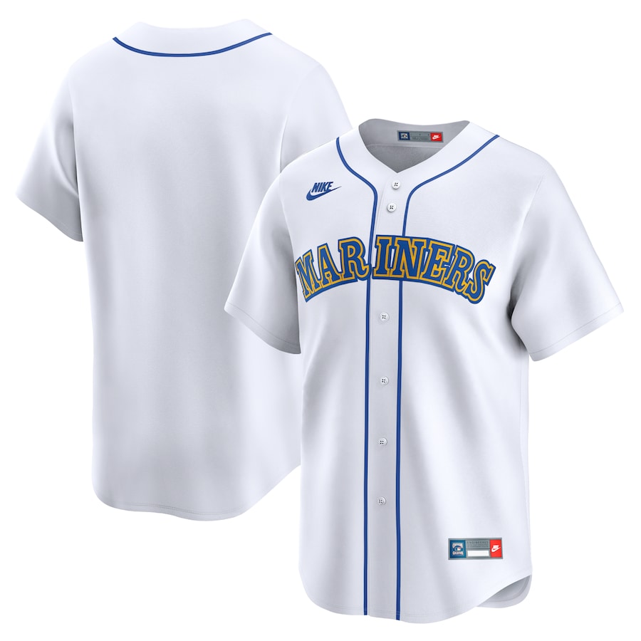 Men's Seattle Mariners Nike White Cooperstown Collection Limited Jersey - Jersey