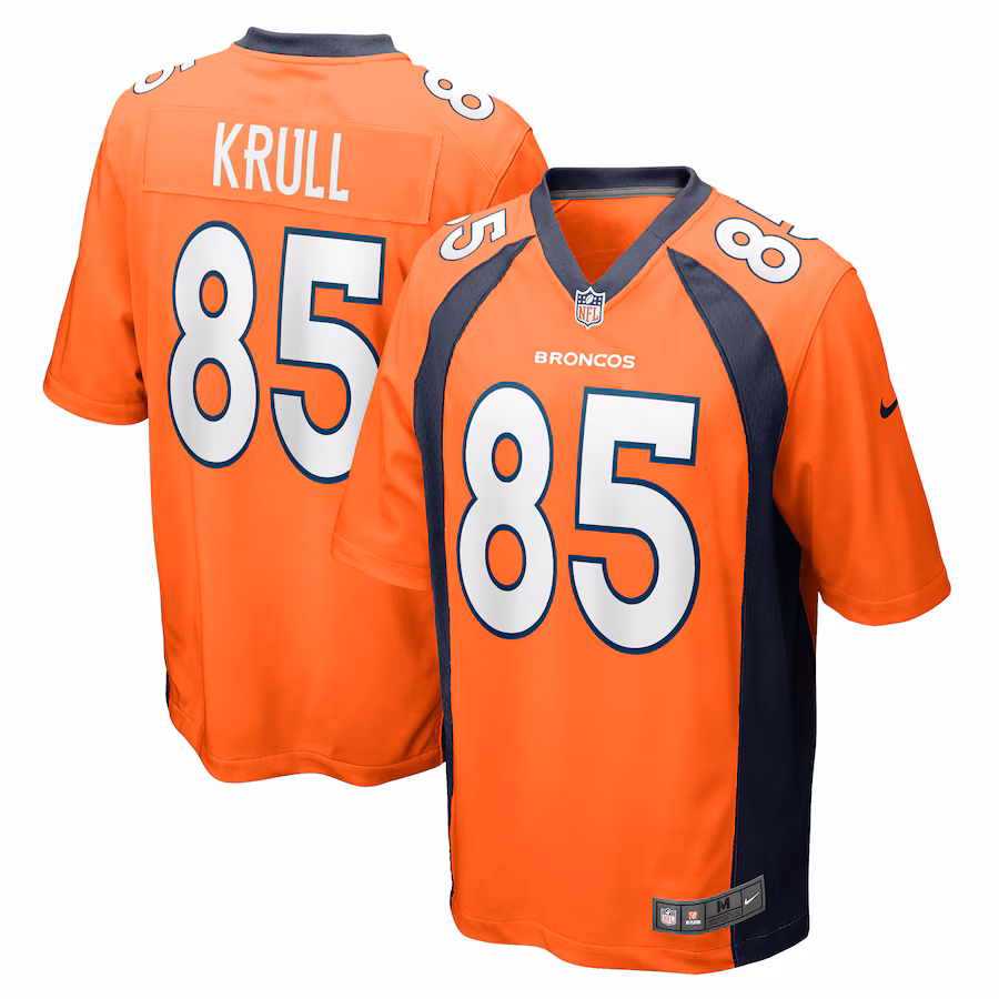 Men's Denver Broncos Lucas Krull Nike  Orange Team Game Jersey - Jersey