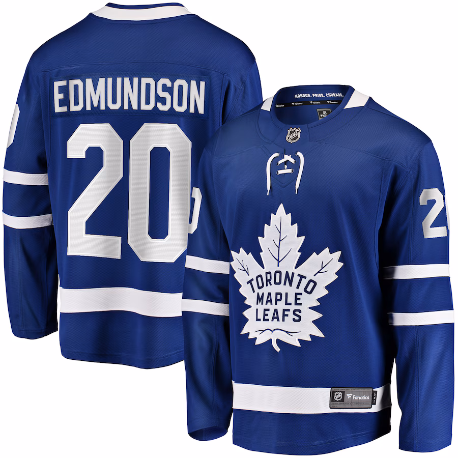 Men's Toronto Maple Leafs Joel Edmundson Fanatics Blue Home Premier Breakaway Player Jersey - Jersey