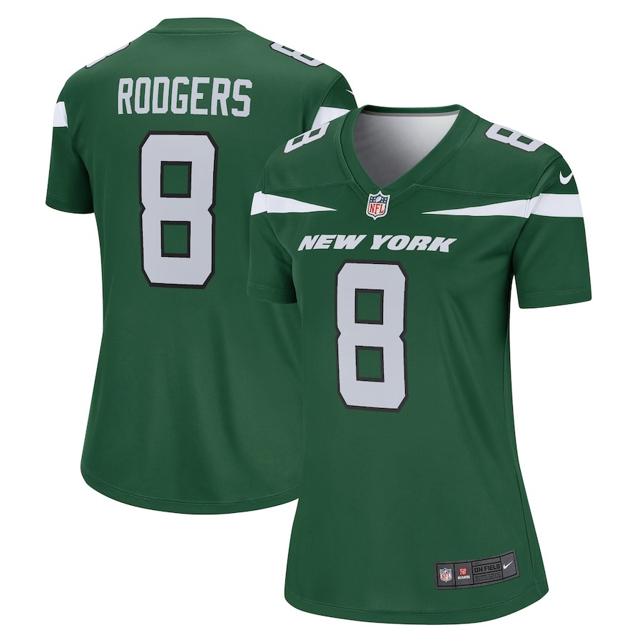 Women's New York Jets Aaron Rodgers Nike Gotham Green Legend Player Jersey - Jersey