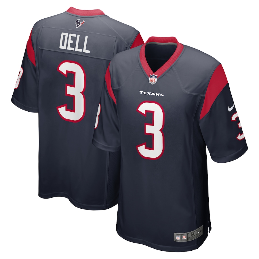 Men's Houston Texans Tank Dell Nike Navy Player Game Jersey - Jersey