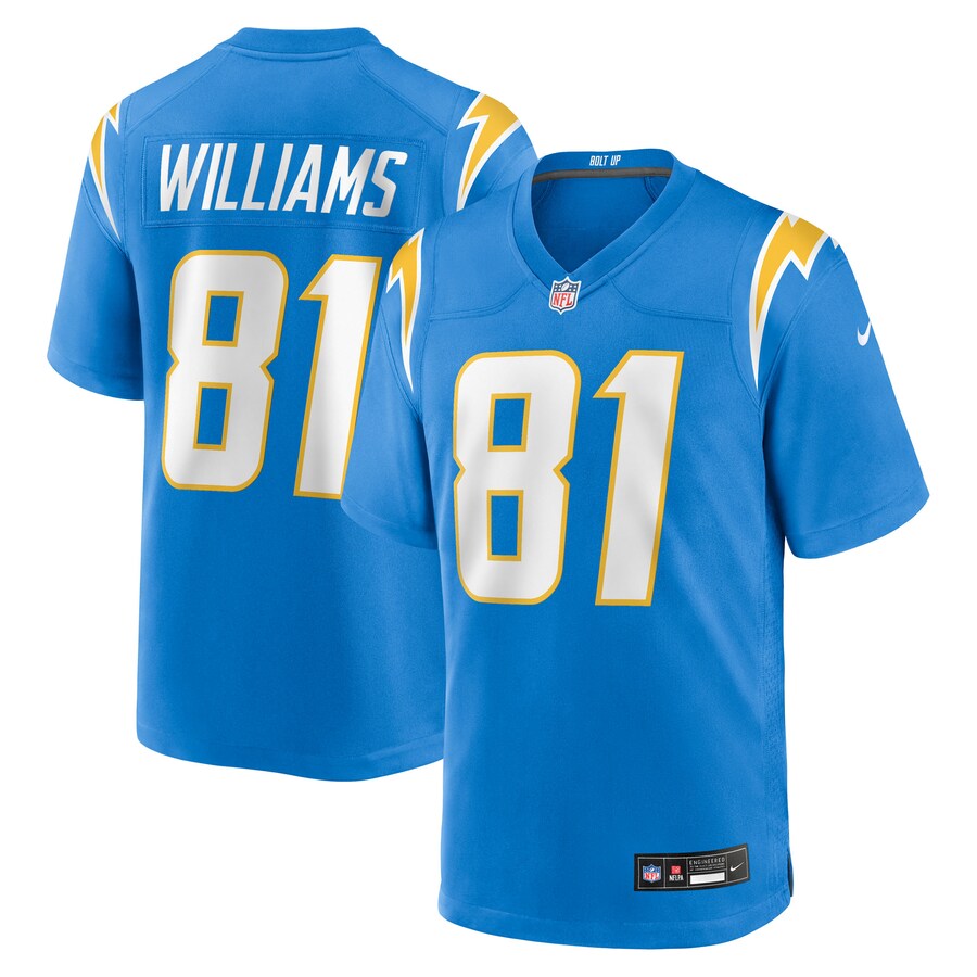 Men's Los Angeles Chargers Mike Williams Nike Powder Blue Team Game Jersey - Jersey